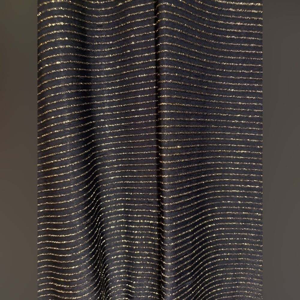 For Love And Lemons Black and Gold Crew Neck Mini Dress Size Small - Picture 5 of 7